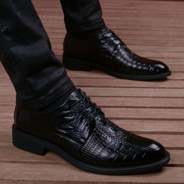 men's leather flat shoes spring and autumn all-match mens business suits british casual middle-aged dad oxfords dress, Black
men's leather flat shoes spring and autumn all-match mens business suits british casual middle-aged dad oxfords dress, Black