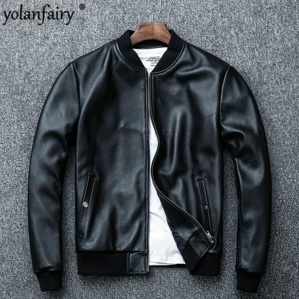 men's leather & faux spring autumn genuine jacket men real cow jackets vintage cowhide coat plus size motorcycle casaco yy973, Black
men's leather & faux spring autumn genuine jacket men real cow jackets vintage cowhide coat plus size motorcycle casaco yy973, Black