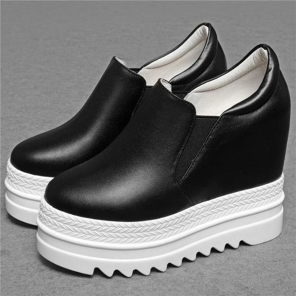 boots 12cm high heel fashion sneakers women genuine leather wedges ankle female round toe chunky platform creepers casual shoes, Black
boots 12cm high heel fashion sneakers women genuine leather wedges ankle female round toe chunky platform creepers casual shoes, Black