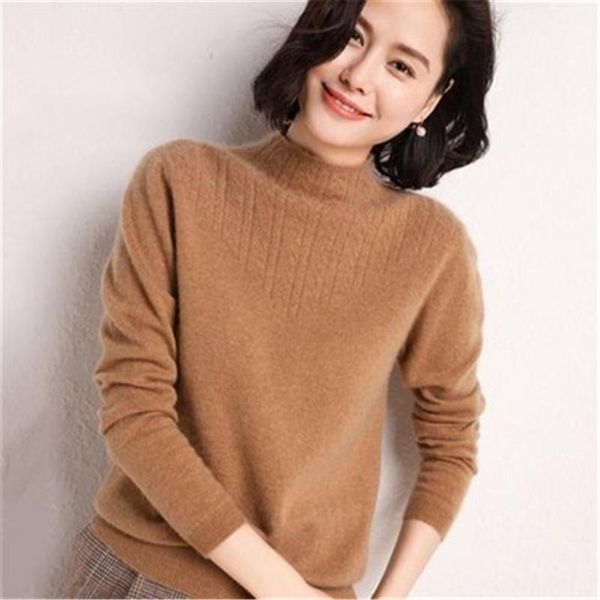 women's sweaters sweater women 2021 fashion pullover half turtleneck knit bottoming autumn and winter plus size top, White;black
women's sweaters sweater women 2021 fashion pullover half turtleneck knit bottoming autumn and winter plus size top, White;black