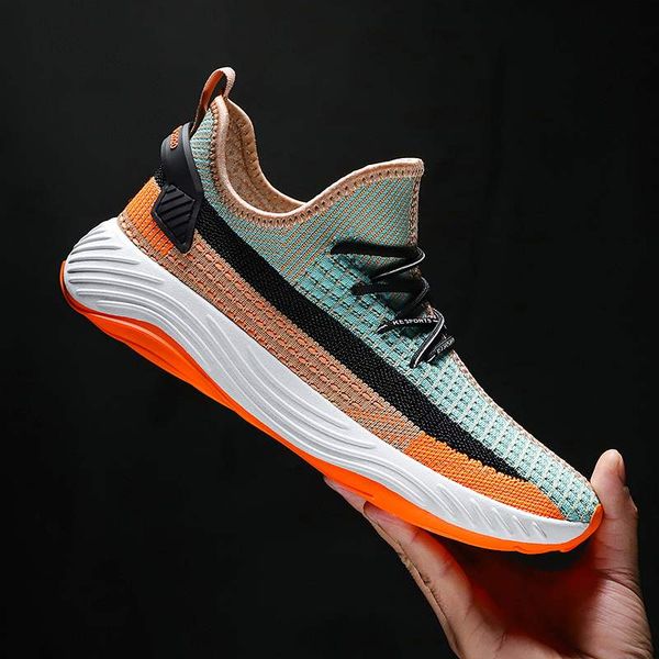 New Summer 2021 Flying Knit Shoes Men Breathable Mesh Upper Fashionable Shoes Leisure Lightweight Comfortable Tenis Masculino, Graypurple
New Summer 2021 Flying Knit Shoes Men Breathable Mesh Upper Fashionable Shoes Leisure Lightweight Comfortable Tenis Masculino, Graypurple
