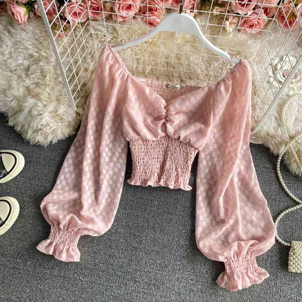 summer vintage short slim chiffon shirt and blouse for womens v-neck pleated waist sleeve beach elegant shirt full 210420, White
summer vintage short slim chiffon shirt and blouse for womens v-neck pleated waist sleeve beach elegant shirt full 210420, White