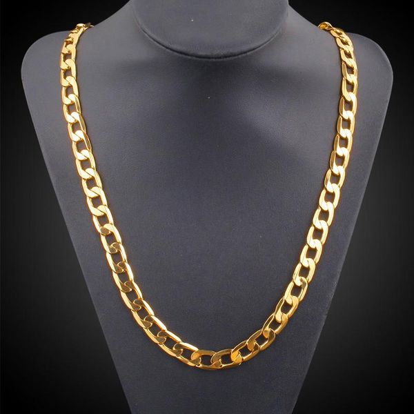 chains classic cuban curb link chain necklace 18k yellow gold filled mens womens jewelry 24", Silver
chains classic cuban curb link chain necklace 18k yellow gold filled mens womens jewelry 24", Silver