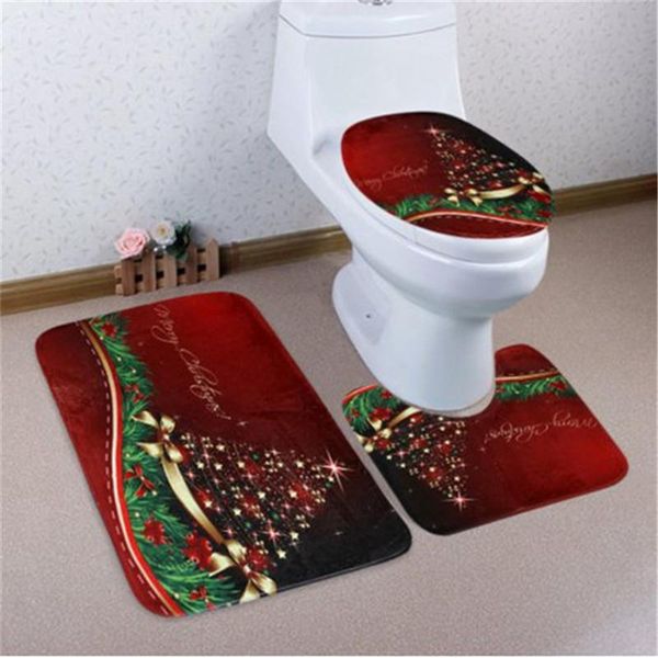 3pcs/set christmas toilet seat cover bathroom non-slip santa claus pedestal rug+lid cover+bath mat sets covers
3pcs/set christmas toilet seat cover bathroom non-slip santa claus pedestal rug+lid cover+bath mat sets covers