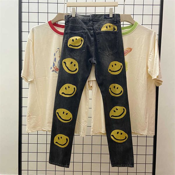 men's jeans ins men's high street fashion printed smiling face big hole jeans trendy casual pants leggings, Blue
men's jeans ins men's high street fashion printed smiling face big hole jeans trendy casual pants leggings, Blue