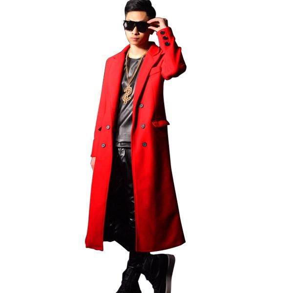 male long red woolen suit jacket custom made costumes fashion casual slim fit double-breasted windbreaker cardigan outwear men's suits, White;black
male long red woolen suit jacket custom made costumes fashion casual slim fit double-breasted windbreaker cardigan outwear men's suits, White;black
