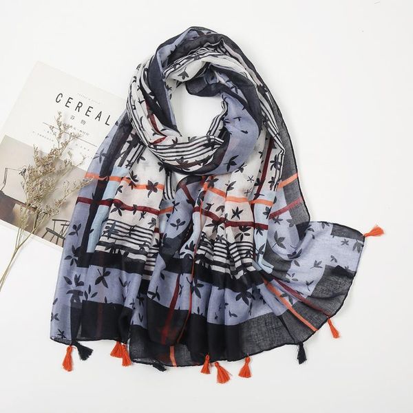 scarves fashion scarf women luxury female printed foulard designer bandana sun protection tassel shawl 180x90cm, Blue;gray
scarves fashion scarf women luxury female printed foulard designer bandana sun protection tassel shawl 180x90cm, Blue;gray