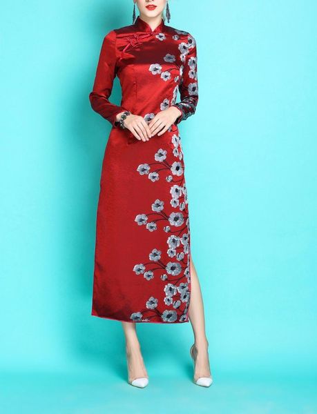 casual dresses s-3xl 2021 year women's jacquard floral chinese red dress lady elegant spring autumn, Black;gray
casual dresses s-3xl 2021 year women's jacquard floral chinese red dress lady elegant spring autumn, Black;gray
