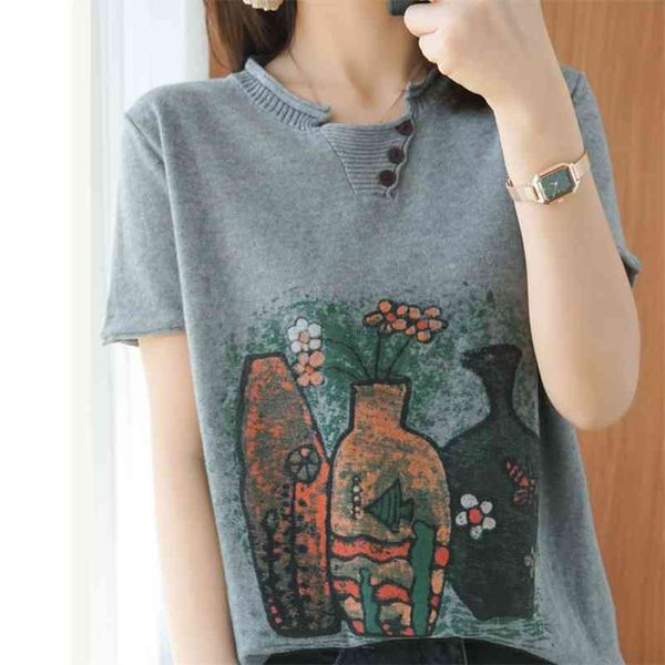 shintimes knitted tee shirt femme thin t shirts women summer fashion print t shirt woman short sleeve loose clothes 210330, White
shintimes knitted tee shirt femme thin t shirts women summer fashion print t shirt woman short sleeve loose clothes 210330, White