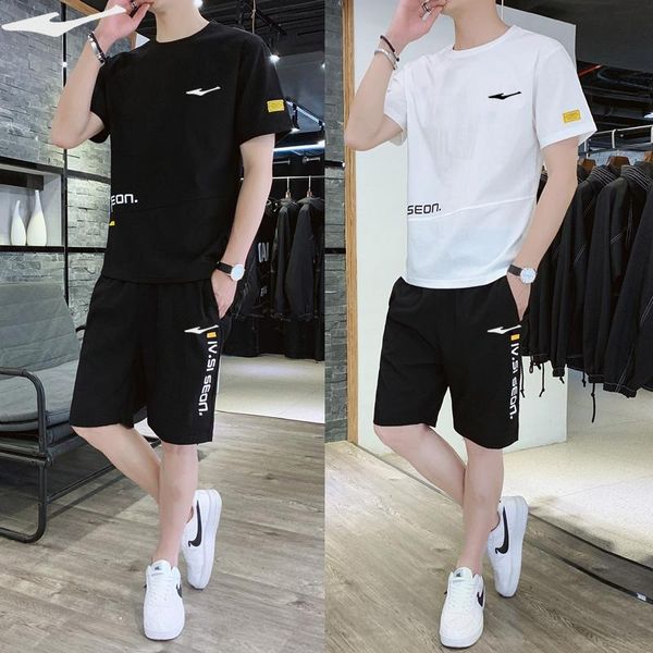 gym clothing china hongxing erke men's short sleeve t-shirt summer ice sports leisure suit shorts pants two-piece, White;black
gym clothing china hongxing erke men's short sleeve t-shirt summer ice sports leisure suit shorts pants two-piece, White;black