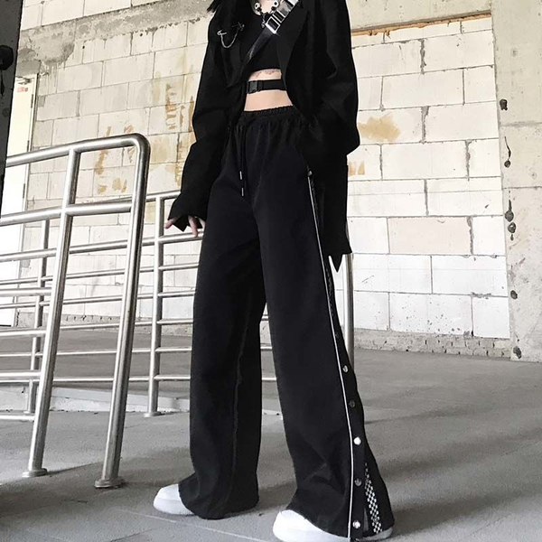 korean style wide leg pants women fashion 2021 summer trousers women high waist black plus size women clothing, Black;white
korean style wide leg pants women fashion 2021 summer trousers women high waist black plus size women clothing, Black;white