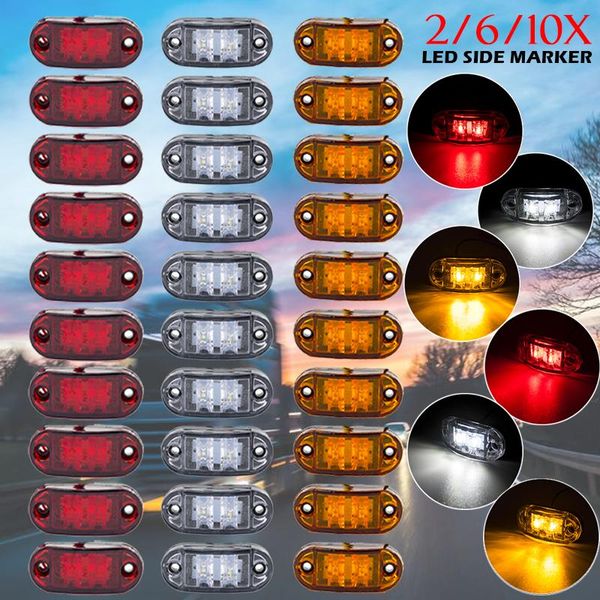 emergency lights 2/6/10pcs warning light 2 led oval clearance side marker tail lamp trailer car truck lorry 12v 24v accessories orange white
emergency lights 2/6/10pcs warning light 2 led oval clearance side marker tail lamp trailer car truck lorry 12v 24v accessories orange white