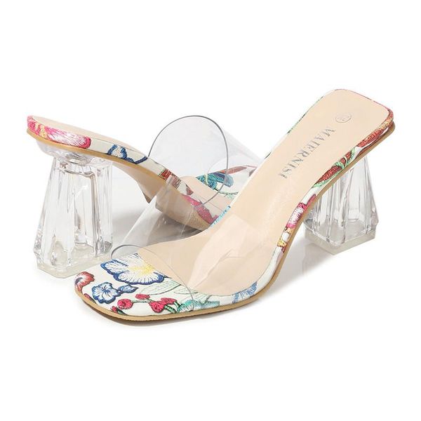 slippers size 35-44 45 46 women fashion print peep toe casual transparent pvc crystal high heel sandals lady dress slides mules, Black
slippers size 35-44 45 46 women fashion print peep toe casual transparent pvc crystal high heel sandals lady dress slides mules, Black