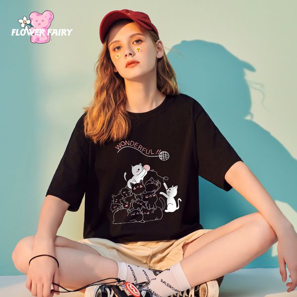 women's blouses & shirts t-shirt with black short sleeve sleeves loose summer's fashion in internet celebrity, White
women's blouses & shirts t-shirt with black short sleeve sleeves loose summer's fashion in internet celebrity, White