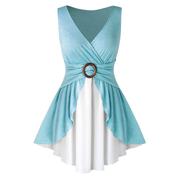 women's blouses & shirts 2021 women splicing basic soft summer v-neck casual high waist sleeveless long blouse waistcoat, White
women's blouses & shirts 2021 women splicing basic soft summer v-neck casual high waist sleeveless long blouse waistcoat, White