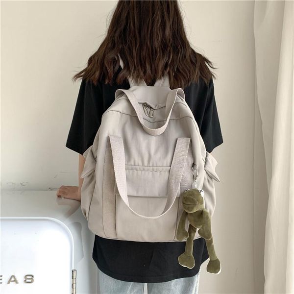 backpack 2021 pure color campus bag portable college men and women fashion contracted wind leisure
backpack 2021 pure color campus bag portable college men and women fashion contracted wind leisure