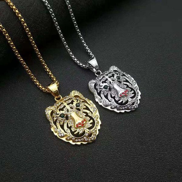 hip hop bling iced out stainless steel tiger animal pendants necklaces for men rapper jewelry drop pendant, Silver
hip hop bling iced out stainless steel tiger animal pendants necklaces for men rapper jewelry drop pendant, Silver