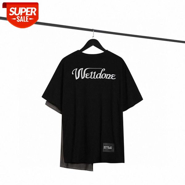 spring and summer we11 irregular stitching round neck pullover short sleeve men women the same style #t94x, White;black
spring and summer we11 irregular stitching round neck pullover short sleeve men women the same style #t94x, White;black