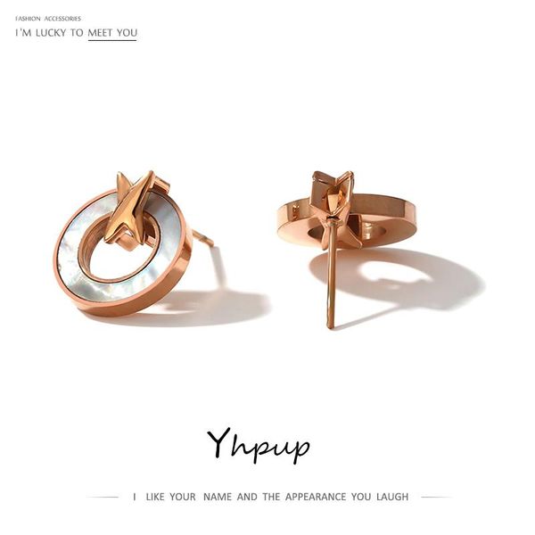 stud yhpup natural shell round earrings for women stainless steel rose gold jewelry personalized hollow aretes de mujer, Golden;silver
stud yhpup natural shell round earrings for women stainless steel rose gold jewelry personalized hollow aretes de mujer, Golden;silver