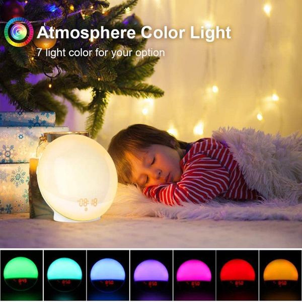 night lights smart wake up light digital alarm clock 7 colors sunrise sunset led lamp simulation & colorful
night lights smart wake up light digital alarm clock 7 colors sunrise sunset led lamp simulation & colorful