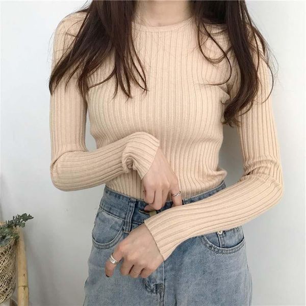women's sweaters jchb fall o-neck women slim solid color long sleeve sweater female winter knitted casual pullovers top, White;black
women's sweaters jchb fall o-neck women slim solid color long sleeve sweater female winter knitted casual pullovers top, White;black
