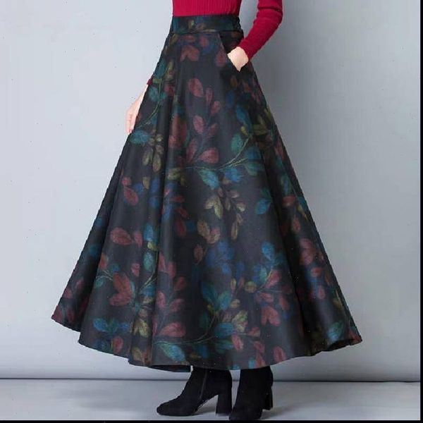 long causal a line women skirt slim vintage mid calf plaids florals geometric print fashion elastic waist 3xl plus size, Black
long causal a line women skirt slim vintage mid calf plaids florals geometric print fashion elastic waist 3xl plus size, Black