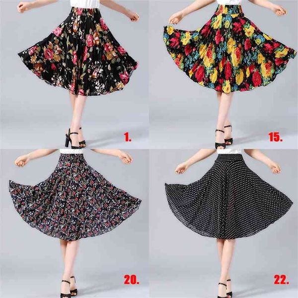 womens skirts summer autumn skirt a-line knee length floral high waist vintage midi skirt women pleated elastic wais skirt 210412, Black
womens skirts summer autumn skirt a-line knee length floral high waist vintage midi skirt women pleated elastic wais skirt 210412, Black