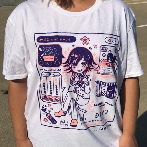 women's t-shirt cute anime big printed graphic t shirts women loose summer tshirts 2021 japanese style retro cartoon tees harajuku tee, White
women's t-shirt cute anime big printed graphic t shirts women loose summer tshirts 2021 japanese style retro cartoon tees harajuku tee, White