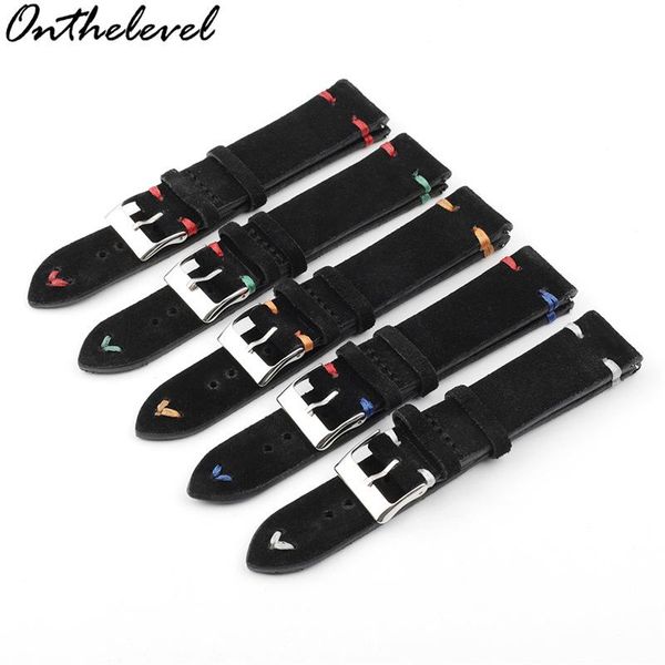 watch bands 18mm 20mm 22mm vintage leather strap handmade retro watchband with stitching red blue line, Black;brown
watch bands 18mm 20mm 22mm vintage leather strap handmade retro watchband with stitching red blue line, Black;brown