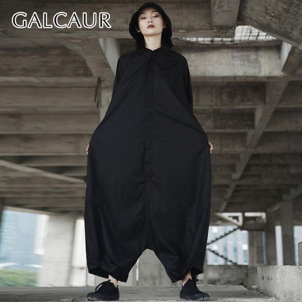 women's jumpsuits & rompers galcaur autumn and trendy personality loose big size solid color half sleeve o-neck jumpsuit women, Black;white
women's jumpsuits & rompers galcaur autumn and trendy personality loose big size solid color half sleeve o-neck jumpsuit women, Black;white