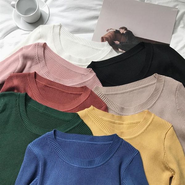 women's sweaters knitted women and 2021 autumn winter pullovers female casual fashion slim o-neck solid sweater, White;black
women's sweaters knitted women and 2021 autumn winter pullovers female casual fashion slim o-neck solid sweater, White;black