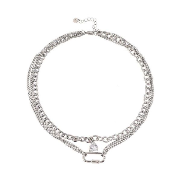 chains 1 pcs korean vintage double layers crystal hollow pendant necklace temperament elegant punk clavicle chain choker for women, Silver
chains 1 pcs korean vintage double layers crystal hollow pendant necklace temperament elegant punk clavicle chain choker for women, Silver