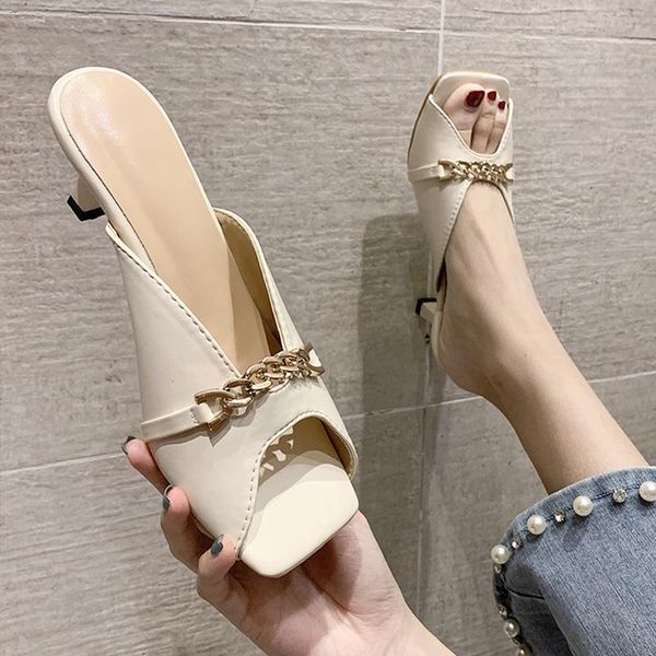 female shoes womens slippers outdoor heeled mules luxury slides rivet med lady peep toe 2021 high designer thin summer girl, Black
female shoes womens slippers outdoor heeled mules luxury slides rivet med lady peep toe 2021 high designer thin summer girl, Black