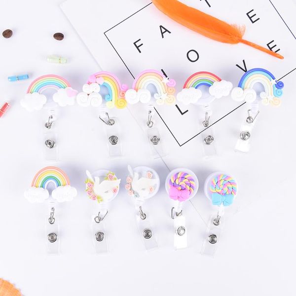 cute little tag card holder reel for lollipop rainbow retractable badge id clip holders, Brown;gray
cute little tag card holder reel for lollipop rainbow retractable badge id clip holders, Brown;gray