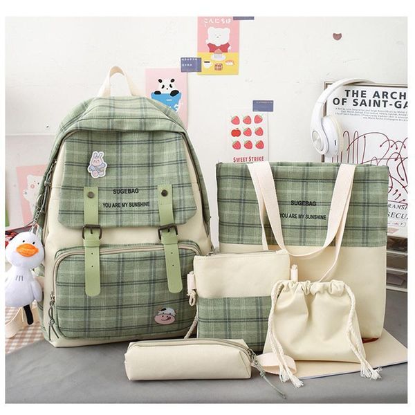 school bags 5 pcs set lapbackpacks women casual rucksack nylon female schoolbags for teenager girls kawaii cute student shoulder
school bags 5 pcs set lapbackpacks women casual rucksack nylon female schoolbags for teenager girls kawaii cute student shoulder