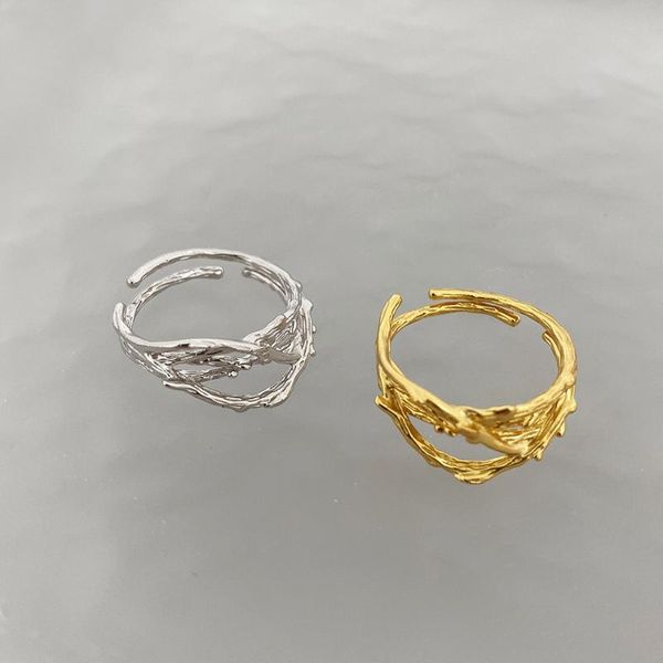 cluster rings amaiyllis s925 sterling silver irregular texture ring personality fashion adjustable open for female jewelry gift, Golden;silver
cluster rings amaiyllis s925 sterling silver irregular texture ring personality fashion adjustable open for female jewelry gift, Golden;silver