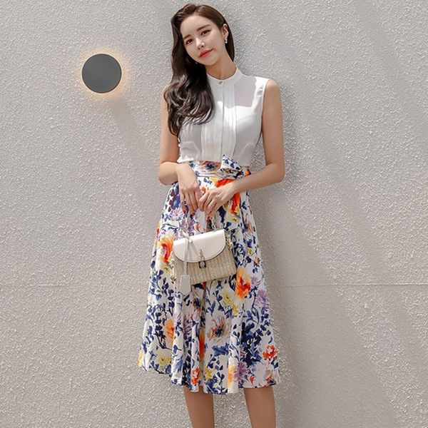 summer two piece set women suit sleeveless blouse shirt split slim skirt crop and 2 210525, White
summer two piece set women suit sleeveless blouse shirt split slim skirt crop and 2 210525, White