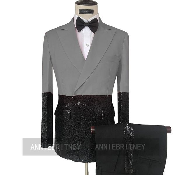 men's suits & blazers latest fashion wedding groom suit 2 pieces double breasted shiny blazer pants for men prom party evening male dre, White;black
men's suits & blazers latest fashion wedding groom suit 2 pieces double breasted shiny blazer pants for men prom party evening male dre, White;black