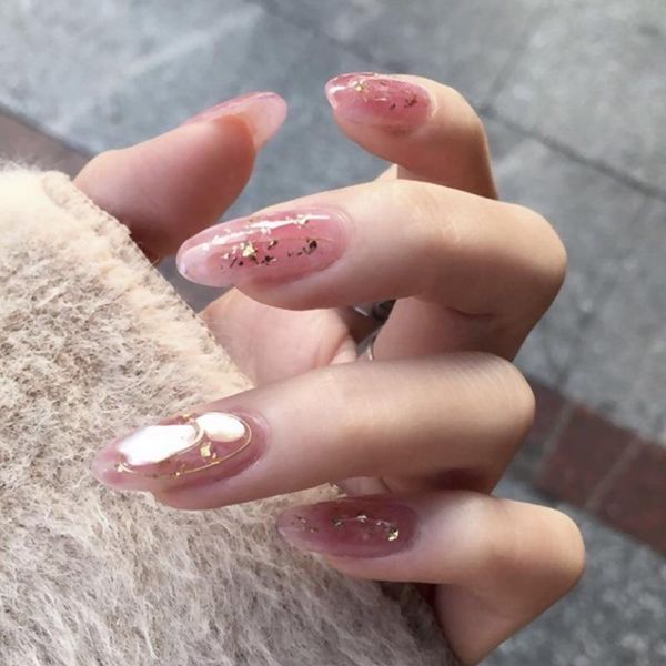 false nails 24pcs fake with designs golden shell detachable gauze manicure patch acrylic nail tips, Red;gold
false nails 24pcs fake with designs golden shell detachable gauze manicure patch acrylic nail tips, Red;gold