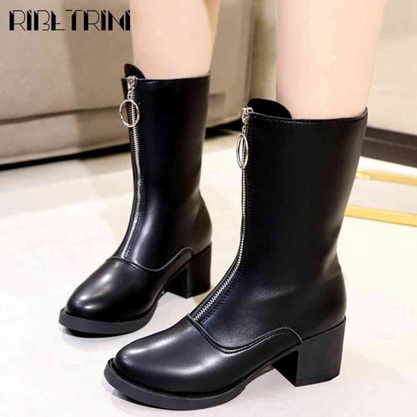 boots female solid shoes classic round toe zipper high heels mid calf women casual daily boots, Black
boots female solid shoes classic round toe zipper high heels mid calf women casual daily boots, Black