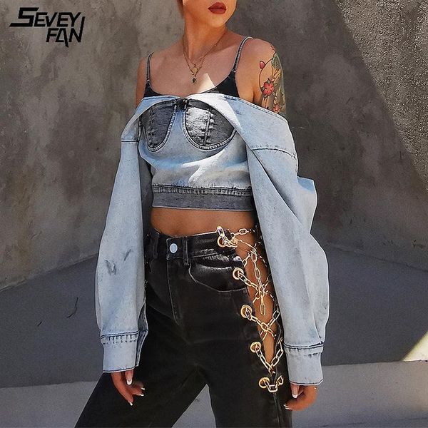women's jackets sling denim jacket women backless short jeans hipster streetwear nightclub blue cowboy outerwear off shoulder loose, Black;brown
women's jackets sling denim jacket women backless short jeans hipster streetwear nightclub blue cowboy outerwear off shoulder loose, Black;brown