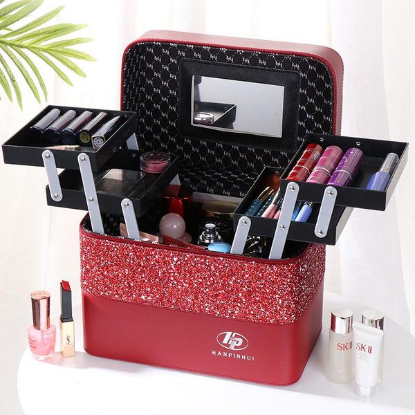 outdoor multifunction travel multi-layer cosmetic bag women toiletries organizer waterproof female storage leather make up case bags & cases 
outdoor multifunction travel multi-layer cosmetic bag women toiletries organizer waterproof female storage leather make up case bags & cases