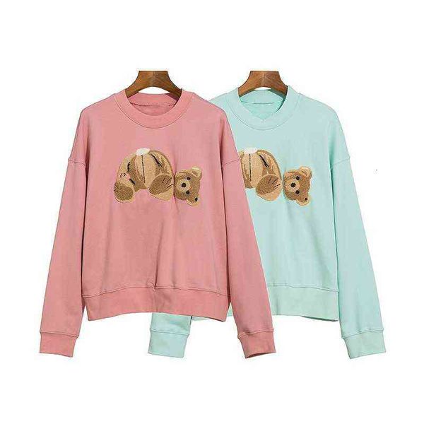 flocking teddy bear towel embroidered round neck pullover sweater pink green men's and beautiful women's casual sweater, Black
flocking teddy bear towel embroidered round neck pullover sweater pink green men's and beautiful women's casual sweater, Black