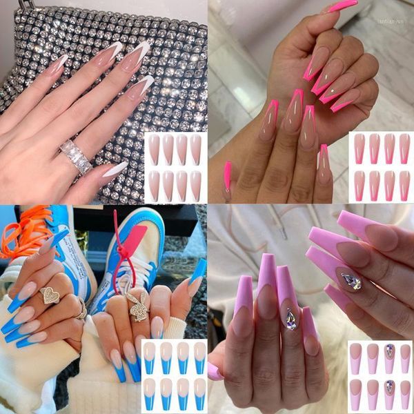 24pcs/set diy full cover false nail tips coffin fake nails long ballerina half french press on manicure beauty tools1, Red;gold
24pcs/set diy full cover false nail tips coffin fake nails long ballerina half french press on manicure beauty tools1, Red;gold
