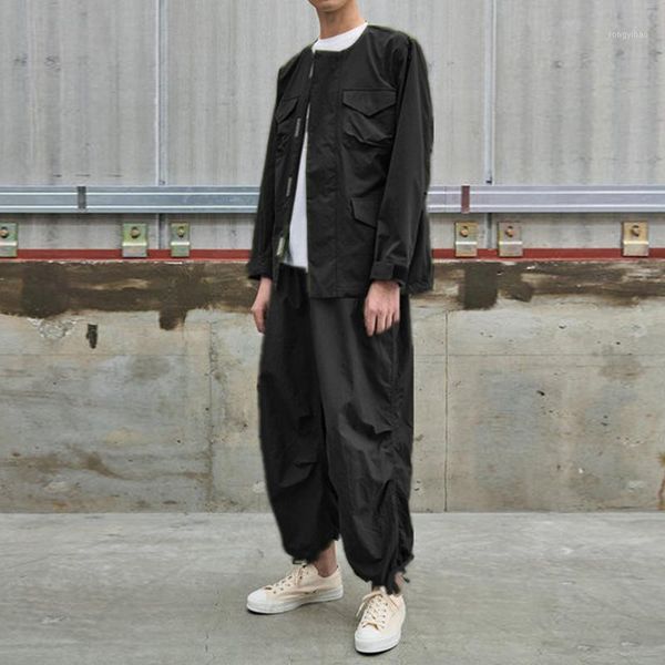 men's pants 2021 summer leggings military style overalls loose wide leg elastic lace up radish casual, Black
men's pants 2021 summer leggings military style overalls loose wide leg elastic lace up radish casual, Black
