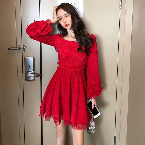casual dresses women korean dress fashion one piece autumn winter 2021 cute full sleeve solid lantern high waist zipper red, Black;gray
casual dresses women korean dress fashion one piece autumn winter 2021 cute full sleeve solid lantern high waist zipper red, Black;gray