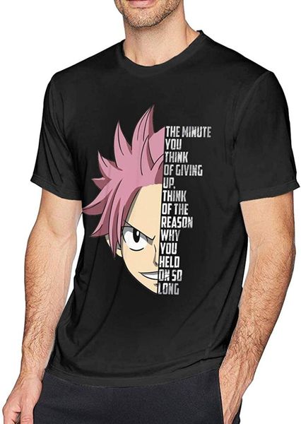 men's t-shirts sunerlady fairy tail natsu quote short sleeve t-shirt, White;black
men's t-shirts sunerlady fairy tail natsu quote short sleeve t-shirt, White;black