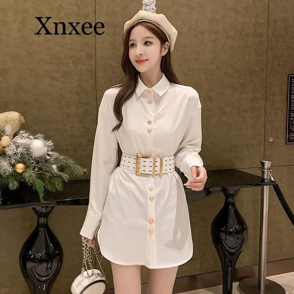 casual dresses white single-brested solid belt long sleeve korean woman elegant spring summer a-line mini dress women party vintage, Black;gray
casual dresses white single-brested solid belt long sleeve korean woman elegant spring summer a-line mini dress women party vintage, Black;gray