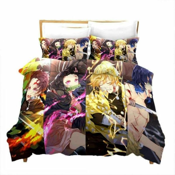 bedding sets set anime demon slayer 3d printed duvet covers pillowcases comforter bedclothes 220x240 bed linen
bedding sets set anime demon slayer 3d printed duvet covers pillowcases comforter bedclothes 220x240 bed linen