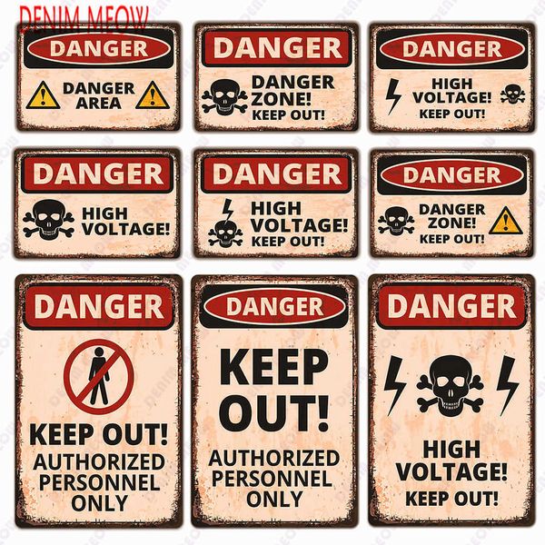 plaque d'art mural en métal vintage avis de danger, haute tension, panneau en étain métallique, signe de cour, lettres de peinture, déc
plaque d'art mural en métal vintage avis de danger, haute tension, panneau en étain métallique, signe de cour, lettres de peinture, déc
